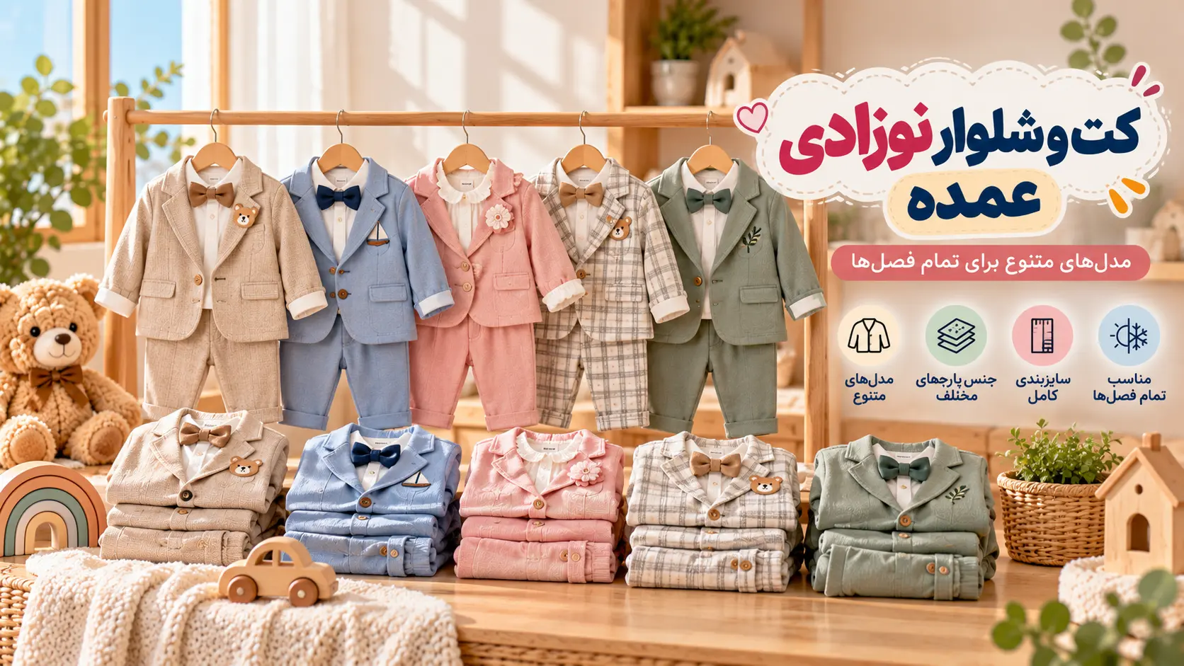 کت و شلوار نوزادی عمده - لینک ویترین